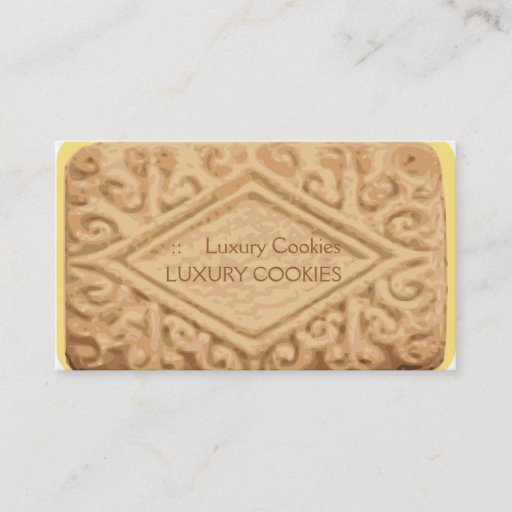 Customizable Giant Vanilla Sandwich Cream Cookie Business Card