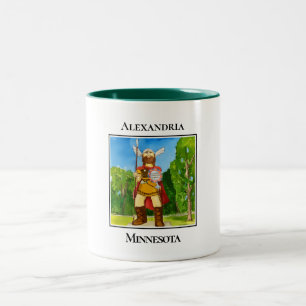 Giant Viking Welcome, Alexandria, Minnesota  Two-Tone Coffee Mug
