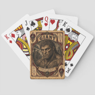 Giant, Vintage Circus Monsters Poker Cards