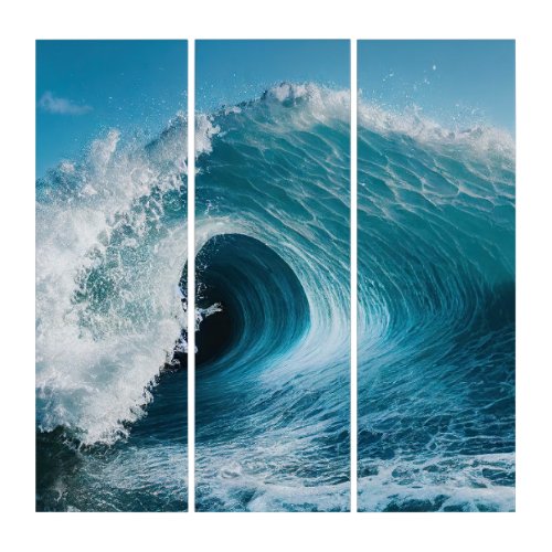 Giant Wave Photo Print Triptych
