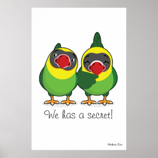 Giant 'We has a secret!' Lovebirds Poster