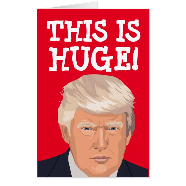 GIANT WEDDING GREETING CARD DONALD TRUMP FUNNY  (Front)