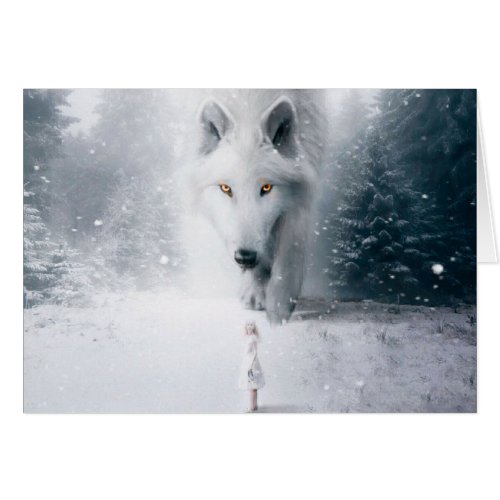 Giant white wolf