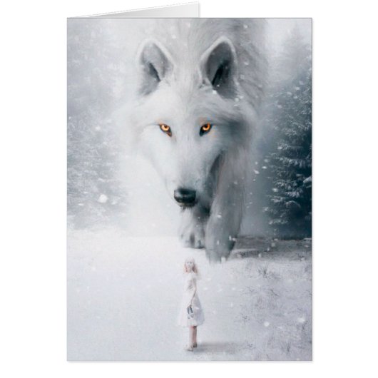 Giant white wolf cards (Front)