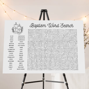 Giant Word Search Poster - Baptism