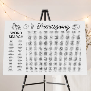 Giant Word Search Poster - Friendsgiving