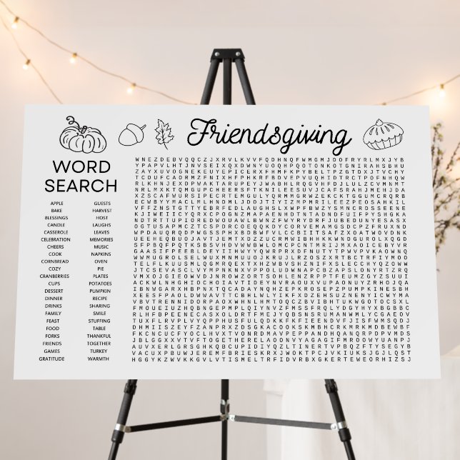 Giant Word Search Poster - Friendsgiving (In Situ (Stand))