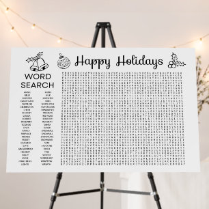 Giant Word Search Poster - Happy Holidays