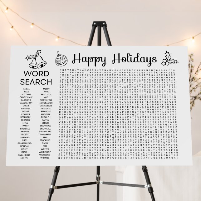 Giant Word Search Poster - Happy Holidays (In Situ (Stand))
