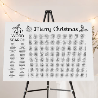 Giant Word Search Poster - Merry Christmas