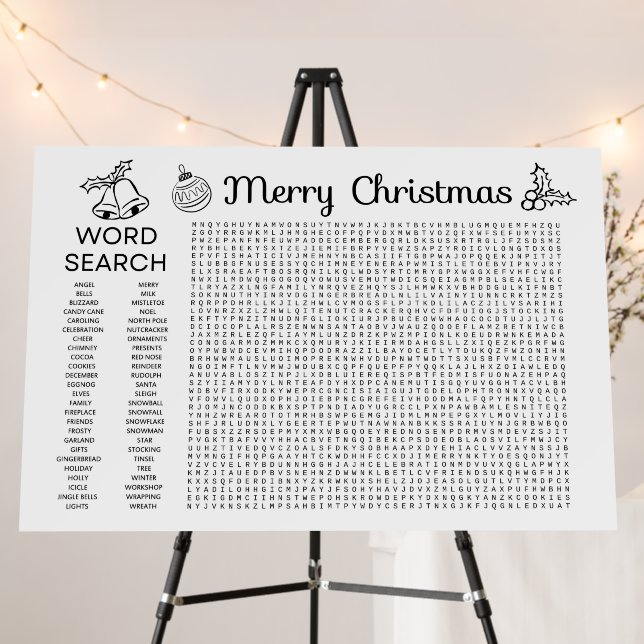 Giant Word Search Poster - Merry Christmas (In Situ (Stand))