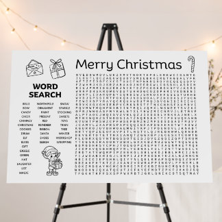 Giant Word Search Poster - Merry Christmas