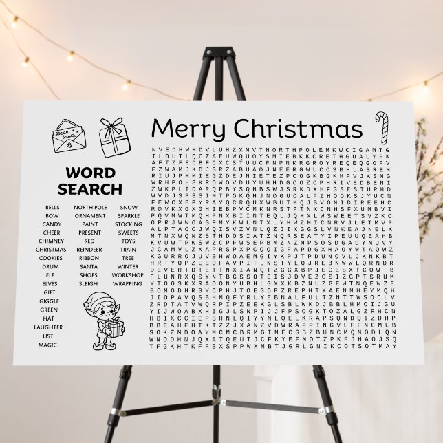 Giant Word Search Poster - Merry Christmas (In Situ (Stand))