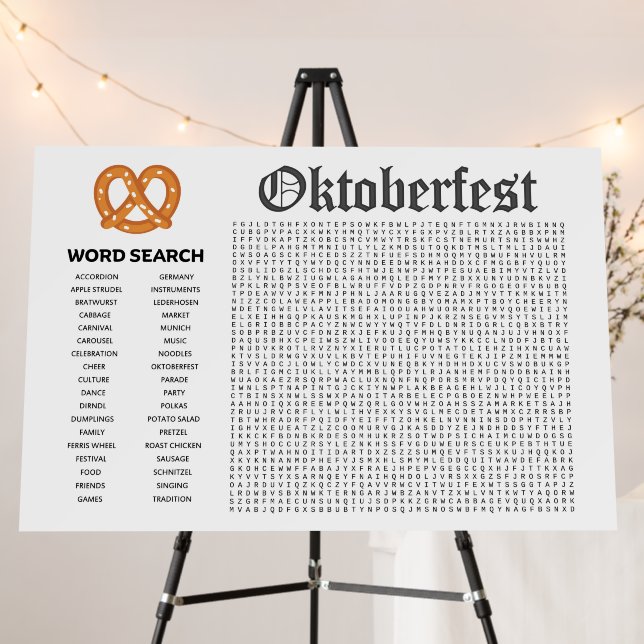 Giant Word Search Poster - Oktoberfest (In Situ (Stand))