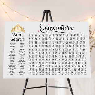 Giant Word Search Poster - quinceanera