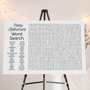 Giant Word Search Poster - Retirement