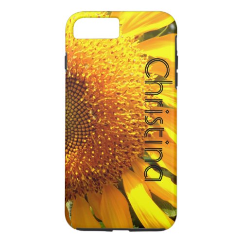 Giant yellow mammoth sunflower photo iPhone 8 plus7 plus case