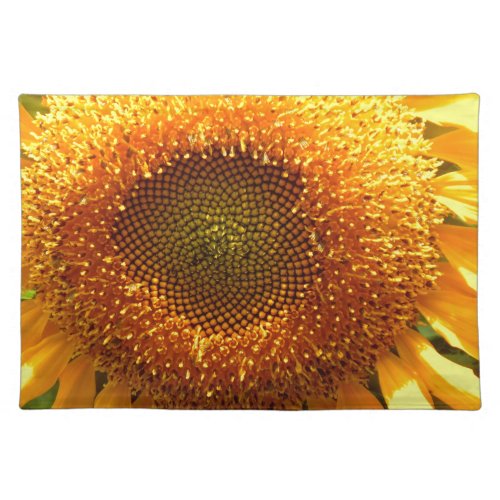 Giant yellow mammoth Sunflower photo Cloth Placemat