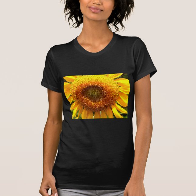 Giant yellow mammoth sunflower photo T-Shirt (Front)