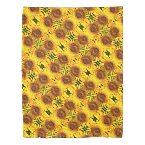 Giant yellow  Sunflower pattern   Duvet Cover