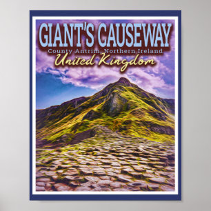 GIANT'S CAUSEWAY - ANTRIM NORTHERN IRELAND UK POSTER