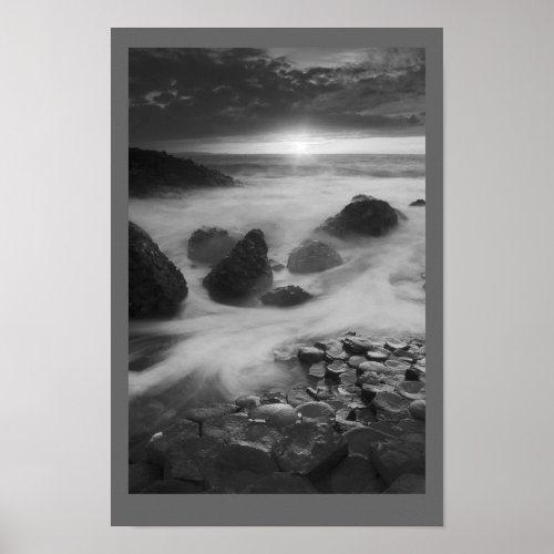 Giants Causeway at sunset Poster