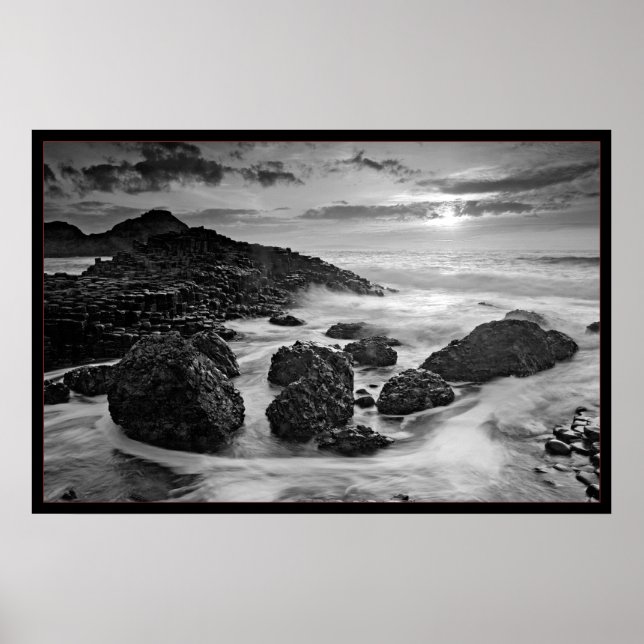 Giants Causeway B&W Poster (Front)