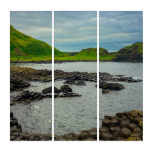 Giants Causeway Ireland Coastal Landscape Triptych