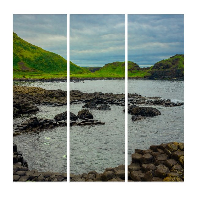 Giants Causeway Ireland Coastal Landscape Triptych (Front)