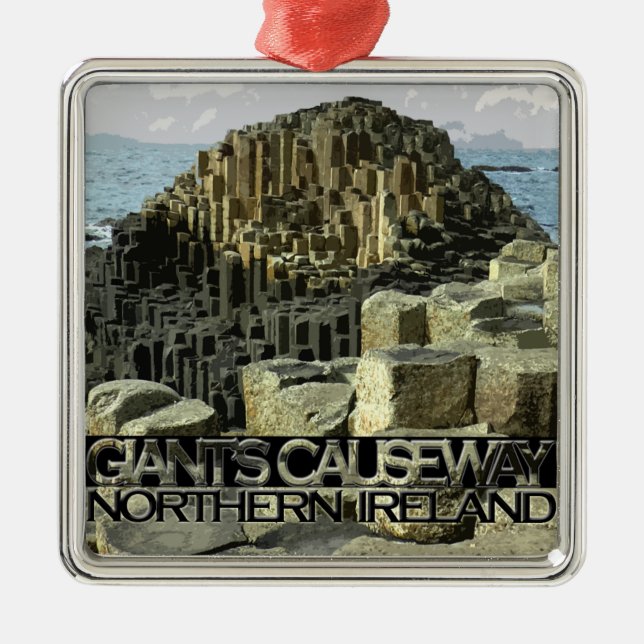 Giants Causeway Metal Ornament (Front)