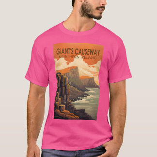Giants Causeway Northern Ireland Travel Art Vintag T-Shirt