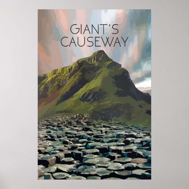 Giants Causeway Travel Poster (Front)