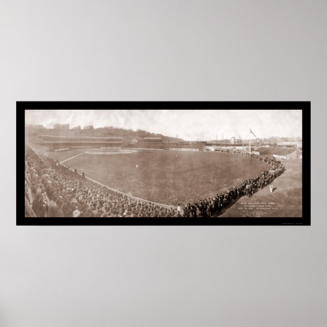Giants Pirates Polo Grounds Baseball Photo 1905 Poster (Front)