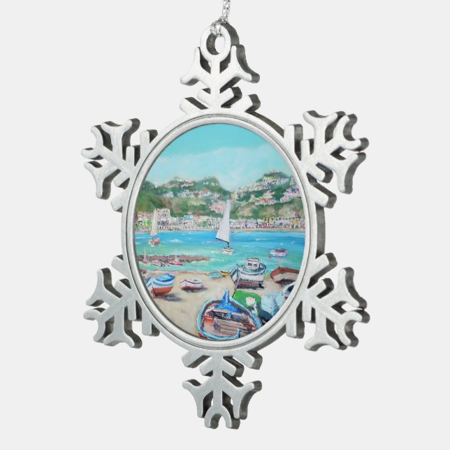 Giardini Naxos - Pewter Snowflake Ornament (Right)