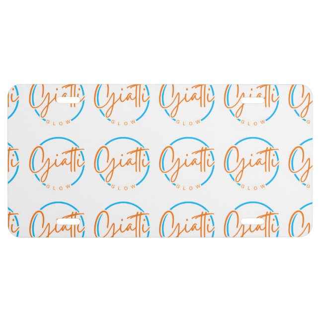 Giatti Glow  License Plate (Front)