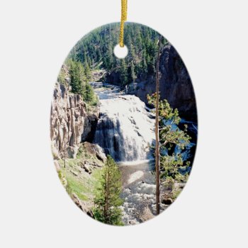 Gibbon Falls Ceramic Ornament by VacationPhotography at Zazzle