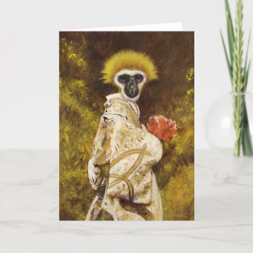 Gibbon Geisha Greetings Card