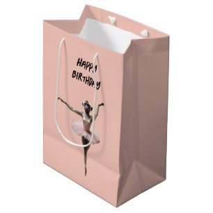 Gibbon Monkey Ballet Dancer In A Tutu, Medium Gift Bag