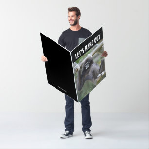 GIBBON MONKEY FUNNY FATHER'S DAY GIANT BIG CARD