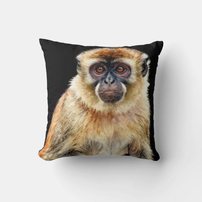 Gibbon Throw Pillow (Front)