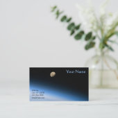 Gibbous Moon from Orbit Business Card (Standing Front)