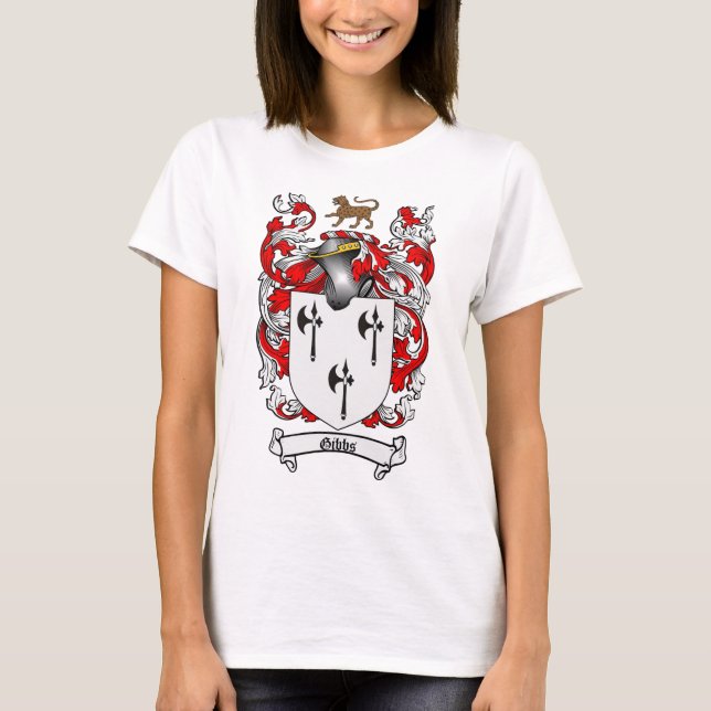 GIBBS FAMILY CREST -  GIBBS COAT OF ARMS T-Shirt (Front)