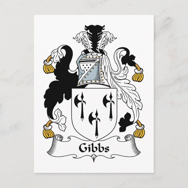 Gibbs Family Crest Postcard (Front)