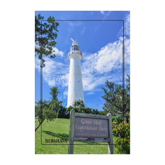 Gibbs Lighthouse Bermuda Acrylic Print (Front)