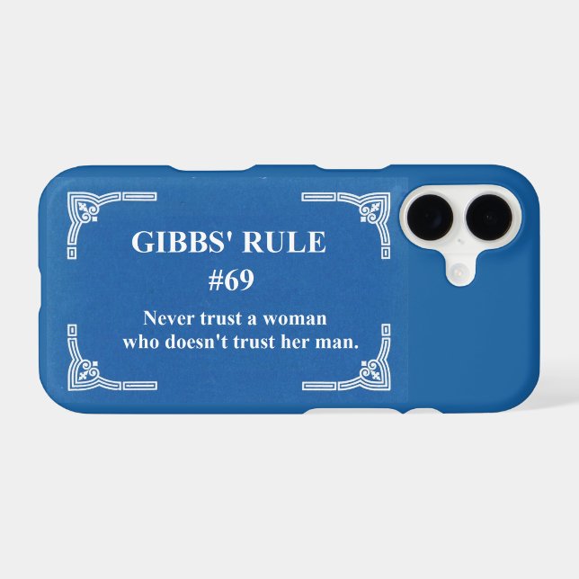 Gibbs' rule 69 Case-Mate iPhone case (Back (Horizontal))