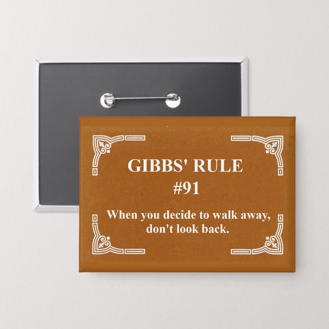 Gibbs' rule 91 button (Front/Back)