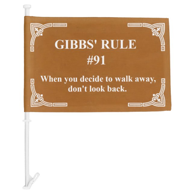 Gibbs' rule 91 car flag (Front)