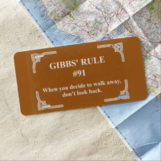 Gibbs' rule 91 license plate