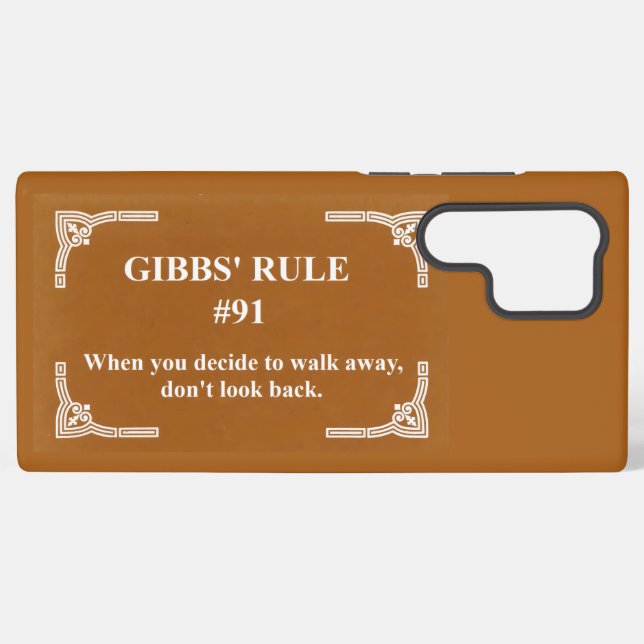 Gibbs' rule 91 samsung galaxy case (Back Horizontal)