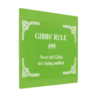 Gibbs' rule 99 metal print